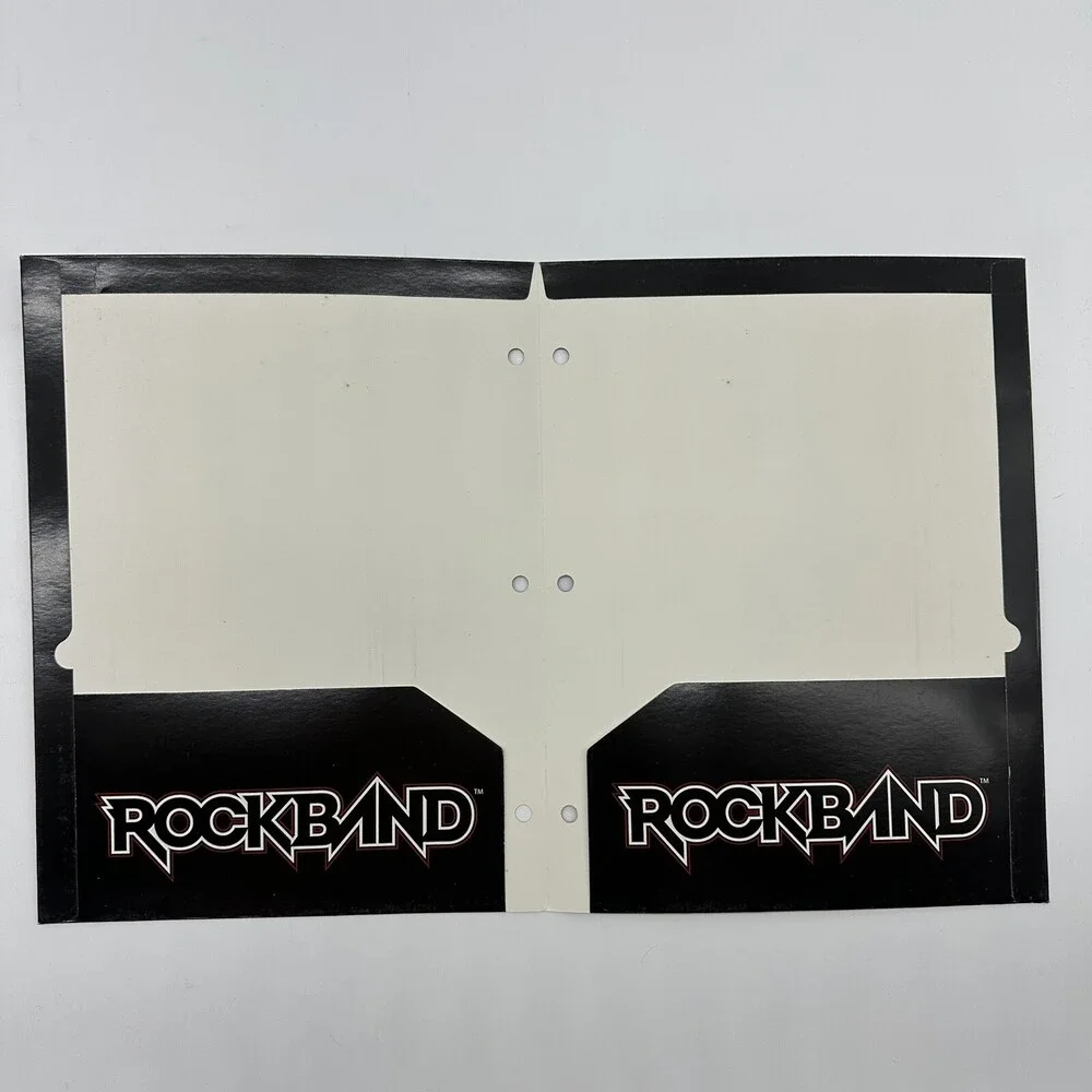 Set of 2 Rock Band Video Game Blue & Red Logo 2-Pocket Portfolio School Folders